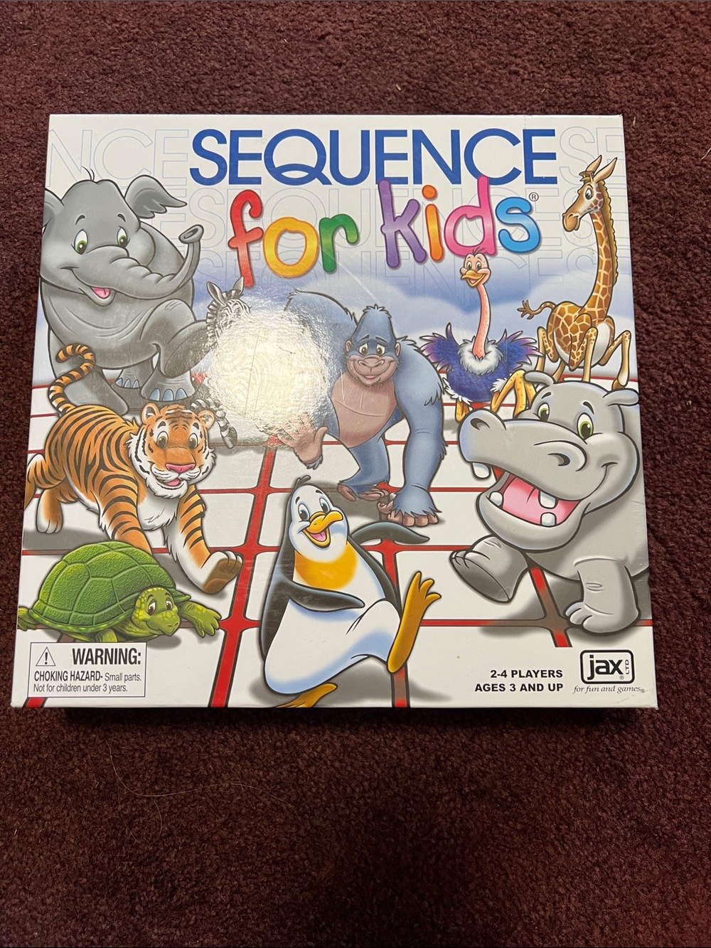 Jax Sequence for Kids Board Game - Multicolored Artwork
